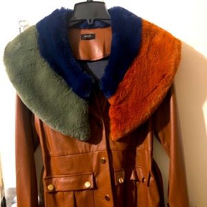 Ontwelth Faux Leather Coat